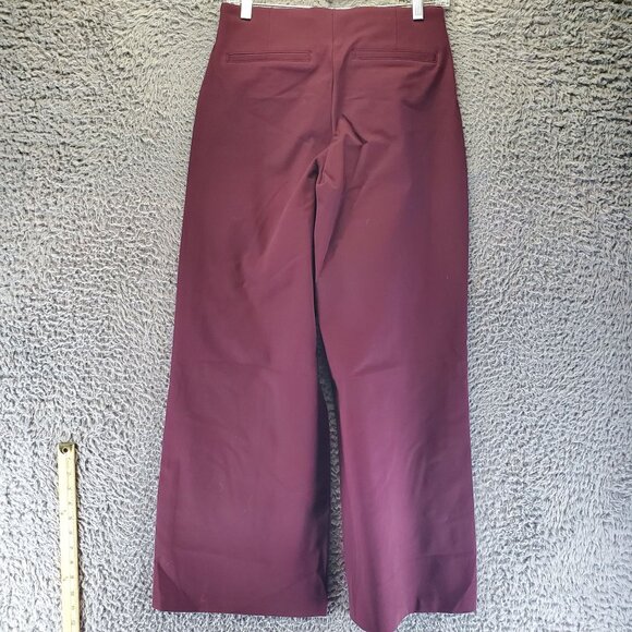 Old Navy Pants Womens Small Burgundy Red High-Rise Wide Leg Pixie Slacks *NWT* - Picture 9 of 10